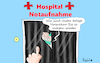 Cartoon: Notaufname macht zu (small) by Fish tagged krankenhaus,notaufnahme,corona,covid,19,seuche,pandemie,epidemie,ansteckung