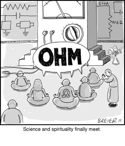 Cartoon: Ohm (medium) by noodles tagged sound,ohm,meditation,chanting,spirituality,science