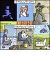 Cartoon: Devolution (small) by noodles tagged video,games,evolution,devolution