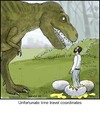 Cartoon: Time Travel (small) by noodles tagged time travel dinosaur eggs unfortunate