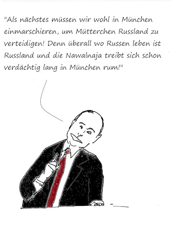 Cartoon: Angriff auf München (medium) by Stefan von Emmerich tagged putin,lügen,betrügen,mörder