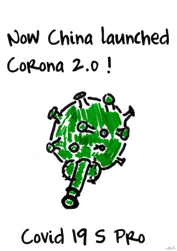 Cartoon: Corona 2.0 (medium) by Stefan von Emmerich tagged corona,evolution