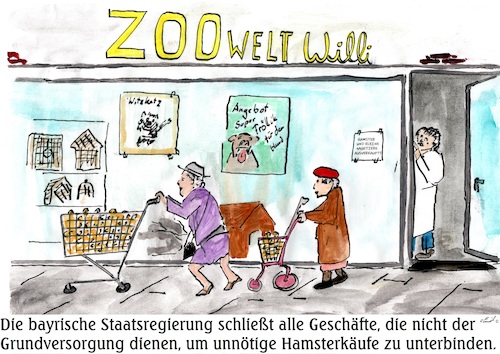 Cartoon: Coronavirus (medium) by Stefan von Emmerich tagged coronavirus,notsituation,hamsterkäufe