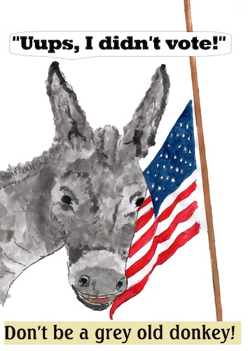 Cartoon: Donkey (medium) by Stefan von Emmerich tagged trump,dump,donald,stupid,animal,karikatur,cartoon