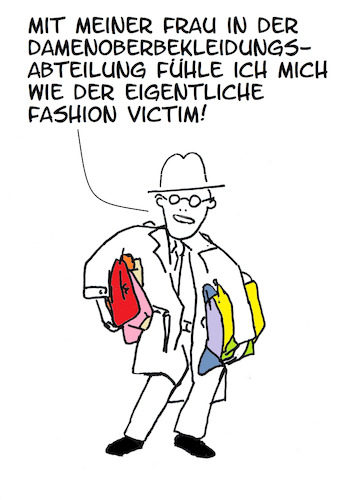 Cartoon: Fashion Victim (medium) by Stefan von Emmerich tagged fashion,victim