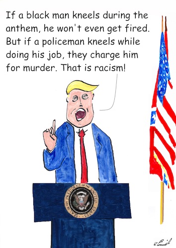Cartoon: Kneel (medium) by Stefan von Emmerich tagged vote,him,away,donald,trump,dump,president,america,the,liar,tweets,tonight