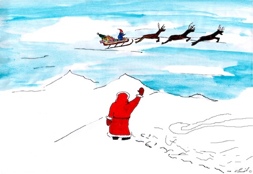 Cartoon: Weihnachtsginguin (medium) by Stefan von Emmerich tagged weihnachtnen