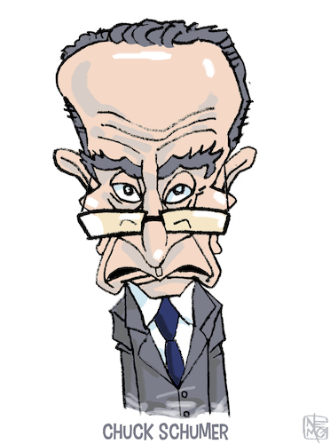 Cartoon: Chuck Schumer (medium) by NEM0 tagged charles,ellis,schumer,new,york,senator,democrat,charles,ellis,schumer,new,york,senator,democrat