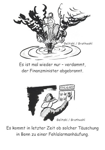 Cartoon: Bonner Feuerwehr (medium) by elmario55 tagged gesellschaft,politik,allgemeines