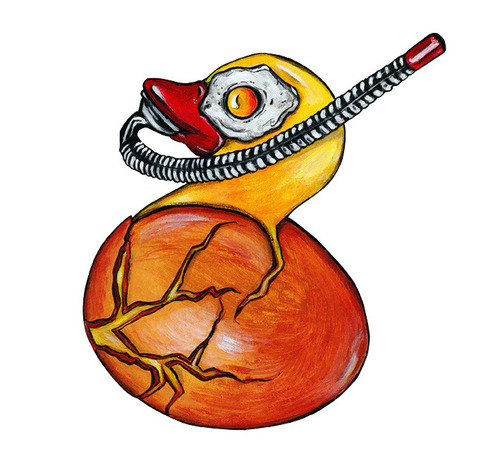 Cartoon: rubber duck (medium) by Battlestar tagged rubber,duck,ente,quietscheentchen,tauchen,ei,eier,eggs,diving