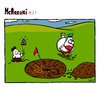 Cartoon: McArroni nro. 27 (small) by julianloa tagged mcarroni,bird,friend,golf,digging,cheating