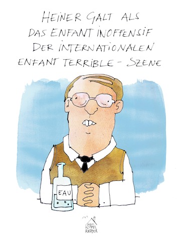 Cartoon: Enfant Terrible (medium) by Koppelredder tagged enfantterrible,bürgerschreck,provokation,schock,tabu,wasser,spießer,enfantterrible,bürgerschreck,provokation,schock,tabu,wasser,spießer