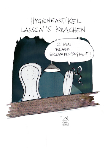 Cartoon: Ersatzflüssigkeit (medium) by Koppelredder tagged hygiene,hygieneartikel,ersatzflüssigkeit,kneipe,hygiene,hygieneartikel,ersatzflüssigkeit,kneipe