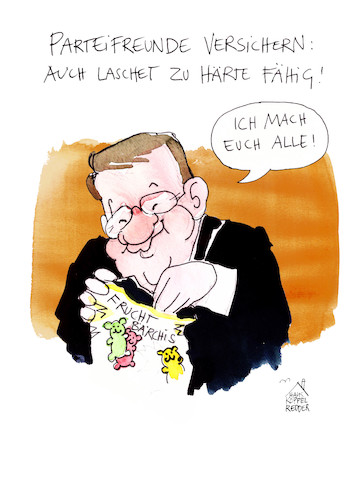 Cartoon: Laschet (medium) by Koppelredder tagged laschet,söder,cdu,csu,union,kanzlerkandidat,kanzlerkandidatur,konkurrenz,bundestagswahl,härte,brutalität,skrupellosigkeit,fruchtgummis,gummibärchen,laschet,söder,cdu,csu,union,kanzlerkandidat,kanzlerkandidatur,konkurrenz,bundestagswahl,härte,brutalität,skrupellosigkeit,fruchtgummis,gummibärchen