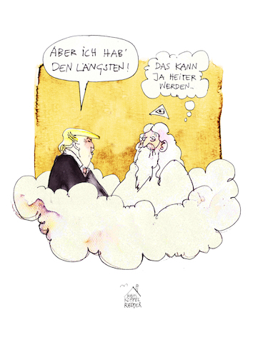 Cartoon: Vergleich (medium) by Koppelredder tagged trump,gott,narzissmus,wolke,tod,wettbewerb,challenge,schwanzvergleich,hybris,trump,gott,narzissmus,wolke,tod,wettbewerb,challenge,schwanzvergleich,hybris