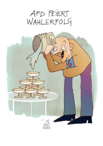 Cartoon: Wahlerfolg (medium) by Koppelredder tagged afd,populismus,rechtspopulismus,bundestagswahl,wahl25,demokratie,bundestag,fest,feier,klarlack,afd,populismus,rechtspopulismus,bundestagswahl,wahl25,demokratie,bundestag,fest,feier,klarlack