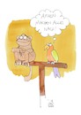Cartoon: Affen (small) by Koppelredder tagged affen,papageien,nachahmung,nachahmen,nachäffen