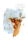Cartoon: Cliffhanger (small) by Koppelredder tagged cliffhanger,spannung,hilfe,unterlassenehilfe,unfall,serie,abgrund,prahlerei