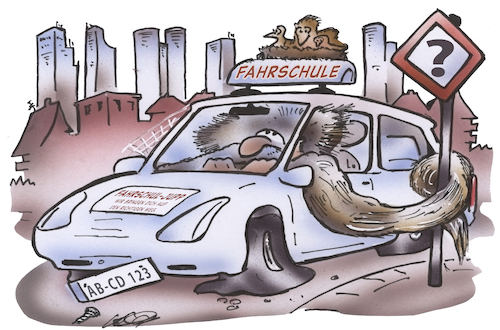 Cartoon: Führerschein (medium) by HSB-Cartoon tagged fahrschule,fahrlehrer,fahrschüler,fahrschulunterricht,fahrlehrermangel,fahrschulprüfung,fahrerlaubnis,führerschein,fahrprüfer,straßenverkehr,fahrausbildung,führerscheinklasse,fahrstunde,fahrzeit,cartoon,karrikatur,wartezeit,fahrschule,fahrlehrer,fahrschüler,fahrschulunterricht,fahrlehrermangel,fahrschulprüfung,fahrerlaubnis,führerschein,fahrprüfer,straßenverkehr,fahrausbildung,führerscheinklasse,fahrstunde,fahrzeit,cartoon,karrikatur,wartezeit