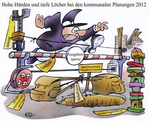 Cartoon: Haushaltsplanungen 2012 (medium) by HSB-Cartoon tagged politik,politiker,haushalt,haushaltslage,finanzen,kommune,hürde,projekt,ausgabe,geld,steuer,einnahme,politik,politiker,haushaltslage,finanzen,kommune,hürde,projekt,ausgabe,steuer,einnahme