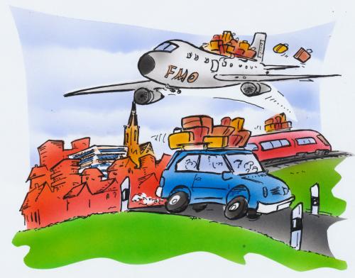 Cartoon: holiday (medium) by HSB-Cartoon tagged holiday,ferien,airplane,train,car,travel
