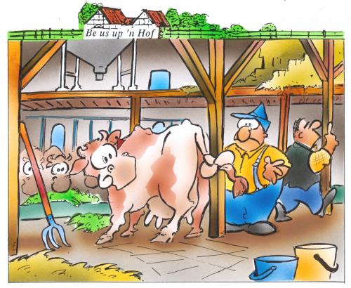 Cartoon: Im Kuhstall (medium) by HSB-Cartoon tagged kuh,vieh,kuhstall,bauer,knecht,agrar,landwirtschaft,landwirt,rind,illustration,kuh,vieh,kuhstall,bauer,knecht,agrar,landwirtschaft,landwirt,rind,agrarwirtschaft,wirtschaft,bauernhof,stall,kühe,tier,tiere,fleisch,handel,vekrauf,knoten