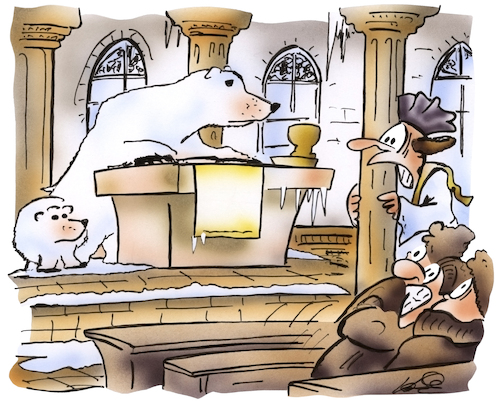 Cartoon: Kalte Kirchen (medium) by HSB-Cartoon tagged altar,dom,eis,eisbär,eiszapfen,evangelisch,frieren,frost,gott,gottesdienst,heizen,heizung,karikatur,karrikatur,kathedrale,katholisch,kirche,kirchenbesucher,kälte,messe,pfarrer,religion,temperatur,temperaturen,tiere,wärme,altar,dom,eis,eisbär,eiszapfen,evangelisch,frieren,frost,gott,gottesdienst,heizen,heizung,karikatur,karrikatur,kathedrale,katholisch,kirche,kirchenbesucher,kälte,messe,pfarrer,religion,temperatur,temperaturen,tiere,wärme