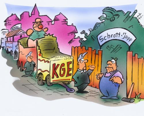 Cartoon: Karnevalsende (medium) by HSB-Cartoon tagged karneval,fasching,abwrackprämie,helau,allaf