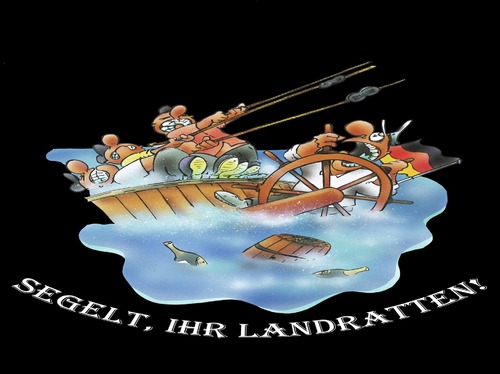 Cartoon: Landratten (medium) by HSB-Cartoon tagged sail,sailing,ship,boat,ocean,sea,water,weather,storm,schiff,boot,segeln,segelschiff,kapitän,seemann,landratte,matrose,hsbcartoon,hsbfaktory,cartoon,karikatur,caricature,airbrush