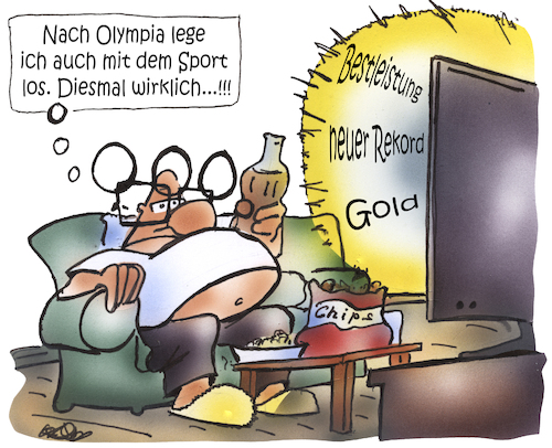 Cartoon: Motivation Olympia (medium) by HSB-Cartoon tagged olympia,paris,tv,sport,leichtathletik,sportarten,schwimmen,gold,silber,bronze,olympischer,gedanke,reiten,laufen,rennen,motivation,bewegung,rekord,fernsehen,sportschau,sportübertragung,sportberichterstattung,sportler,olympionike,mannschaftssport,sieger,kampfsport,fitness,olympia,paris,tv,sport,leichtathletik,sportarten,schwimmen,gold,silber,bronze,olympischer,gedanke,reiten,laufen,rennen,motivation,bewegung,rekord,fernsehen,sportschau,sportübertragung,sportberichterstattung,sportler,olympionike,mannschaftssport,sieger,kampfsport,fitness