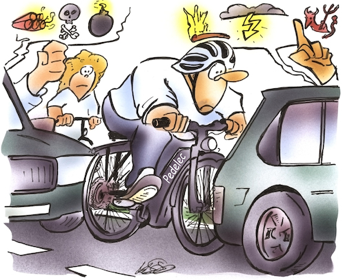 Cartoon: Pedelec (medium) by HSB-Cartoon tagged pedelec,pedelecfahrer,strassenverkehr,straßenverkehr,auto,autofahrer,ebike,radfahrer,fahrrad,radler,verkehrsunfall,unfallgefahr,radwege,pedelec,pedelecfahrer,strassenverkehr,straßenverkehr,auto,autofahrer,ebike,radfahrer,fahrrad,radler,verkehrsunfall,unfallgefahr,radwege