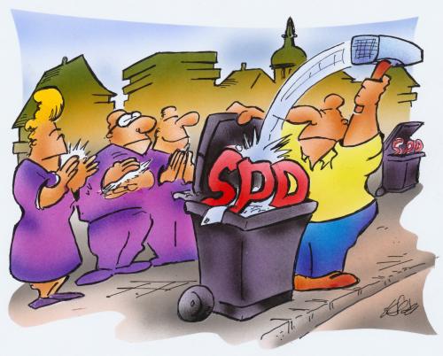 Cartoon: SPD Wahlschlappe (medium) by HSB-Cartoon tagged wahlen,politik,spd,hessen,wahlschlappe,wahlen,wahl,hessen,spd,politik,wahlschlappe,abfall,partei,parteien,verlierer