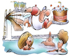 Cartoon: Freibadservice (small) by HSB-Cartoon tagged freibad,badeanstalt,schwimmer,schwimmen,gastronomie,freibadkiosk,bademeister,essen,trinken,rundumservice,pool,swimmingpool