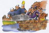 Cartoon: Fundament (small) by HSB-Cartoon tagged politik,politiker,mafia,beton,fundament,betonmischer,bürger,einwohner,airbrush,cartoon,karikatur,politikkarikatur