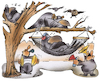 Cartoon: Krähenvergrämung (small) by HSB-Cartoon tagged krähen,rben,schwarzvögel,dohlen,krähenplage,überpopulation,vergrämen,vergrämung,vogelplage,wildplage