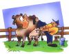 Cartoon: milkboycott (small) by HSB-Cartoon tagged strike,boycott,cow,farmer,milk