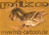 Cartoon: pike (small) by HSB-Cartoon tagged pike,fish,fishing,angel,hengel,fishingsport,water,river,sweetwaterfish,inshorefishing,fishingcartoon,hecht,wobbler,angelrute,angelsport,angler,anglercartoon,anglermotiv,hechtangeln,raubfisch