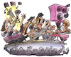 Cartoon: Rockband (small) by HSB-Cartoon tagged rock,rockmusik,soul,sound,rockband,rocknroll,rocker,bühne,stage,musiker,song,lied,drummer,sängerin,gitarrist,konzert,festival,show,nachwuchsband,oldies,wacken,jazz,popmusik