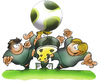 Cartoon: soccer kids (small) by HSB-Cartoon tagged soccer,sport,football,kids,kinder,fussball,fußball,sportplats,sportfield,player,spieler,forward,ball,defender,verteidiger,stürmer,airbrush