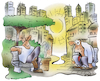 Cartoon: Stadtbegrünung (small) by HSB-Cartoon tagged stadtbegrünung,grünanlage,klima,klimawandel,fassadenbegrünung,park,schatten,cartoon