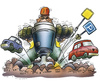 Cartoon: Strassenbaustellen (small) by HSB-Cartoon tagged strasse,straße,baustelle,strassenbaustelle,verkehr,bauarbeiter,presslufthammer,auto,airbrush