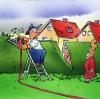 Cartoon: Unfälle bei der Gartenarbeit (small) by HSB-Cartoon tagged gartenarbeit,garten,