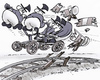 Cartoon: Wege der Politik (small) by HSB-Cartoon tagged politik,politiker,bahn,schiene