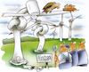 Cartoon: Windpark (small) by HSB-Cartoon tagged airbrush,cartoon,energie,energieversorger,energieversorgung,hsb,hsbcartoon,karikatur,landwirt,landwirtschaft,lokalkarikatur,natur,nest,nestbau,renaturierung,spargel,streit,umwelt,vogel,vögel,wind,windenergie,windkraf,windpark,windrad,windräder