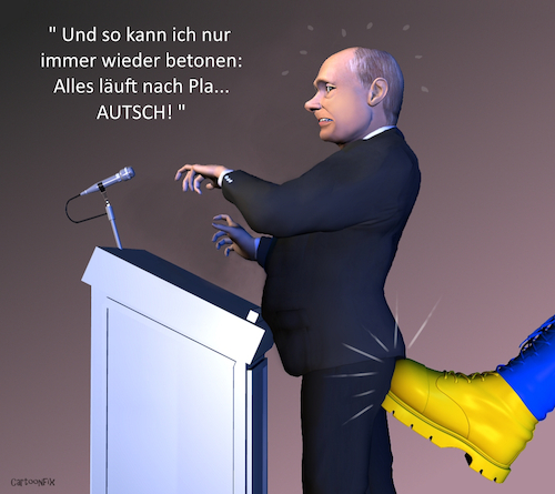 Cartoon: Alles nach Plan... (medium) by Cartoonfix tagged ukraine,krieg,erfolgreiche,gegenoffensive
