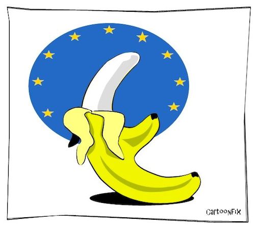 Cartoon: Bananenrepublik (medium) by Cartoonfix tagged eurozone,brüssel,euro,eronorm