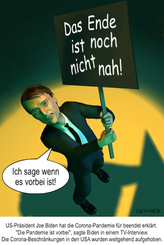 Cartoon: Der sture Prophet... (medium) by Cartoonfix tagged lauterbach,corona,maßnahmen,pandemie