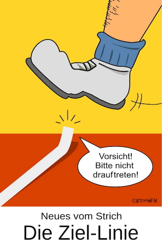 Cartoon: Neues vom Strich-Die Ziel-Linie (medium) by Cartoonfix tagged neues,vom,strich,die,ziellinie
