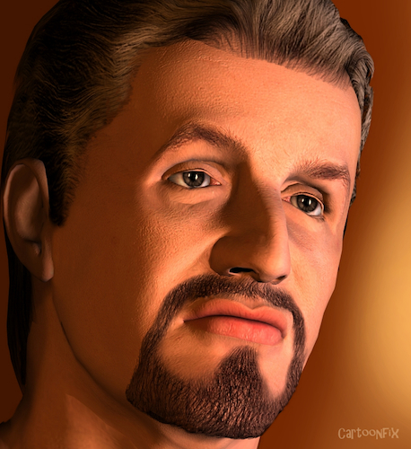 Cartoon: Sylvester Stallone (medium) by Cartoonfix tagged portrait,von,sylvester,stallone