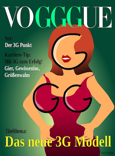 Cartoon: VOGGGUE (medium) by Cartoonfix tagged 3g,modell,vogue,corona,maßnamen